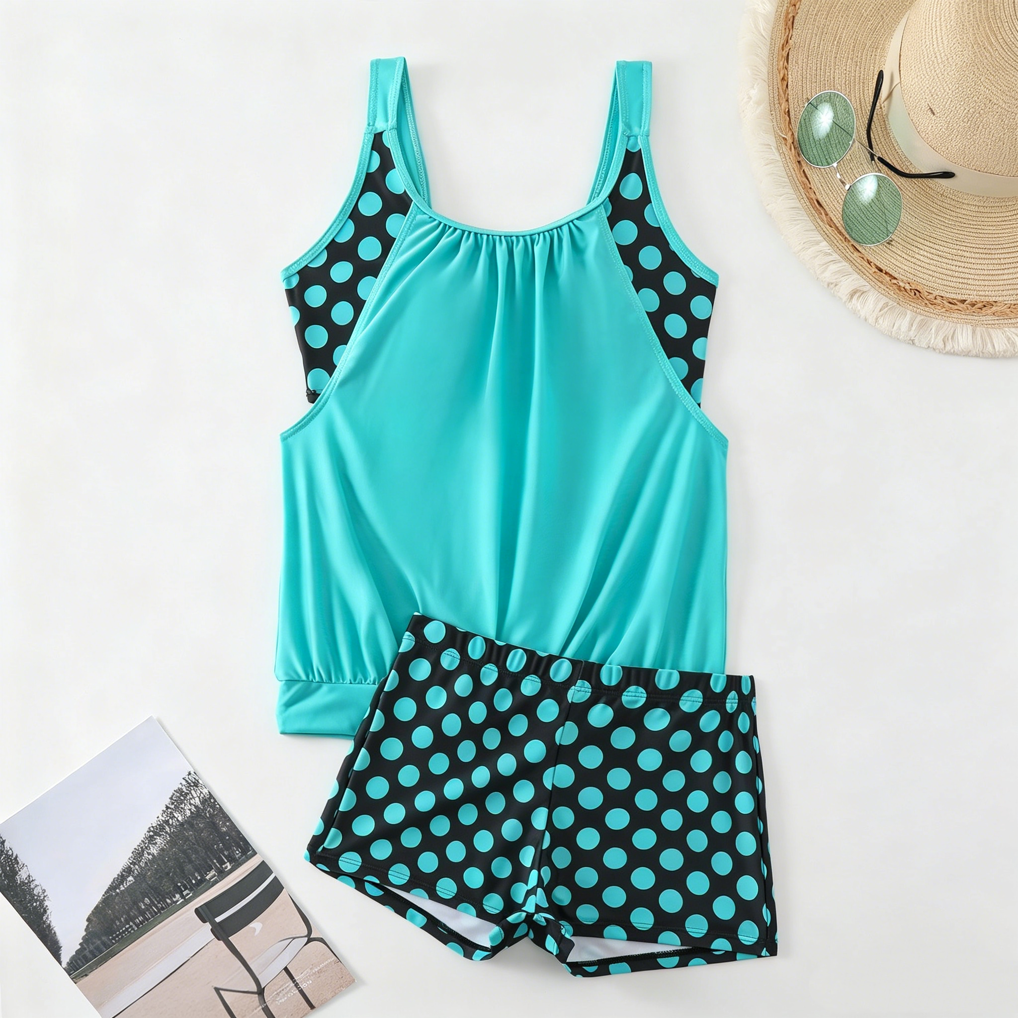 👙 Damski dwuczęściowy kostium kąpielowy w grochy