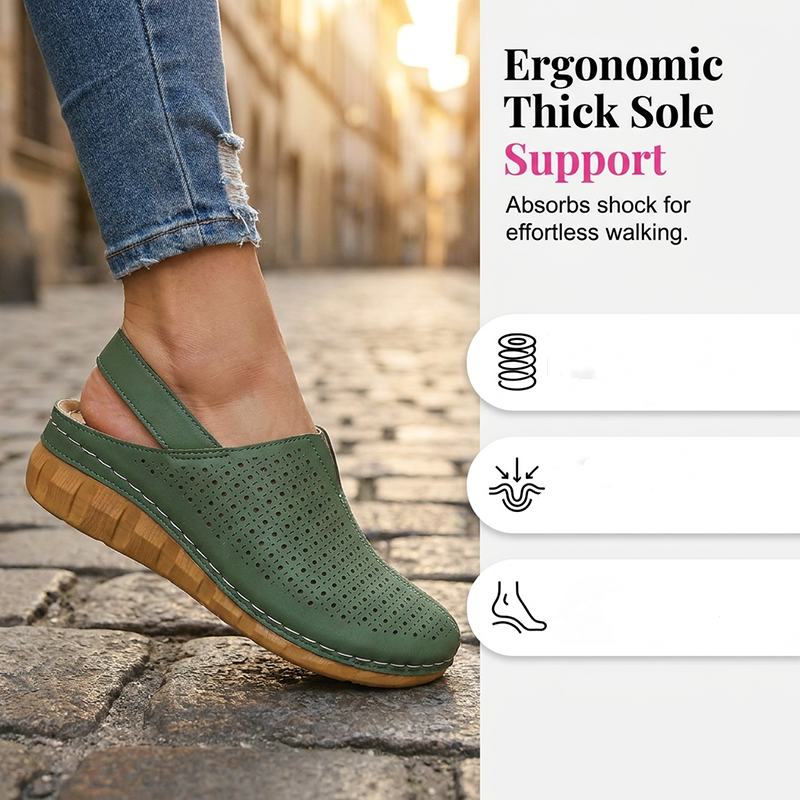 Women's casual open-work strap platform sandals
