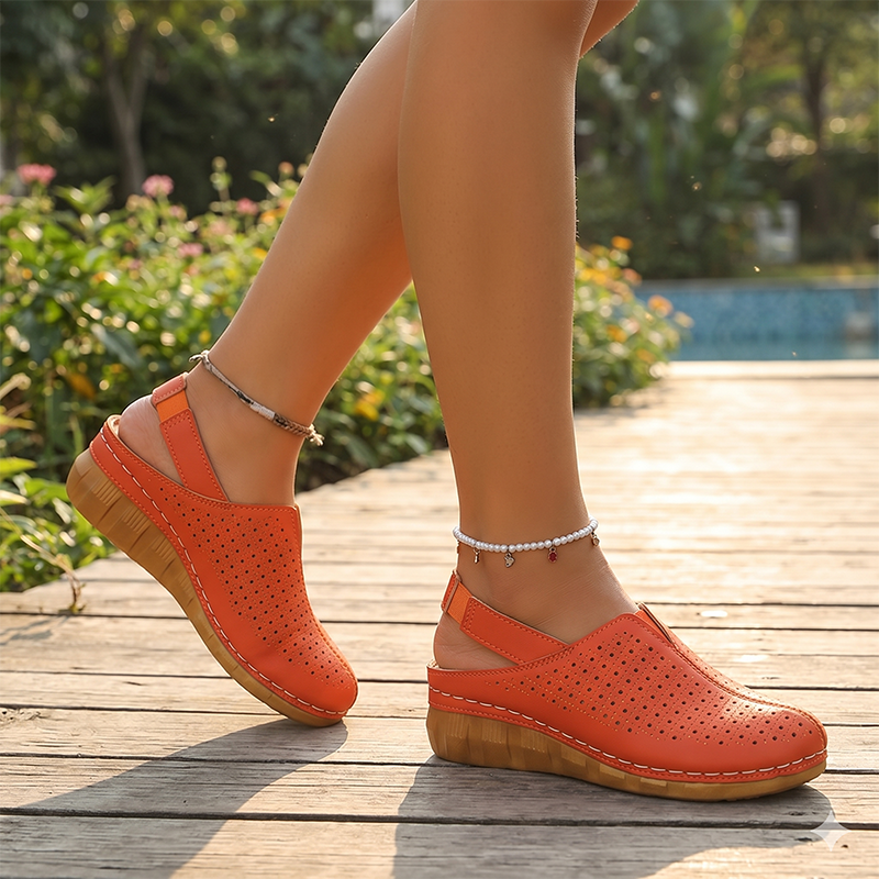 Women's casual open-work strap platform sandals