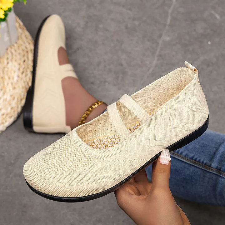 Damskie wsuwane buty z przewiewnej dzianiny typu Flyknit