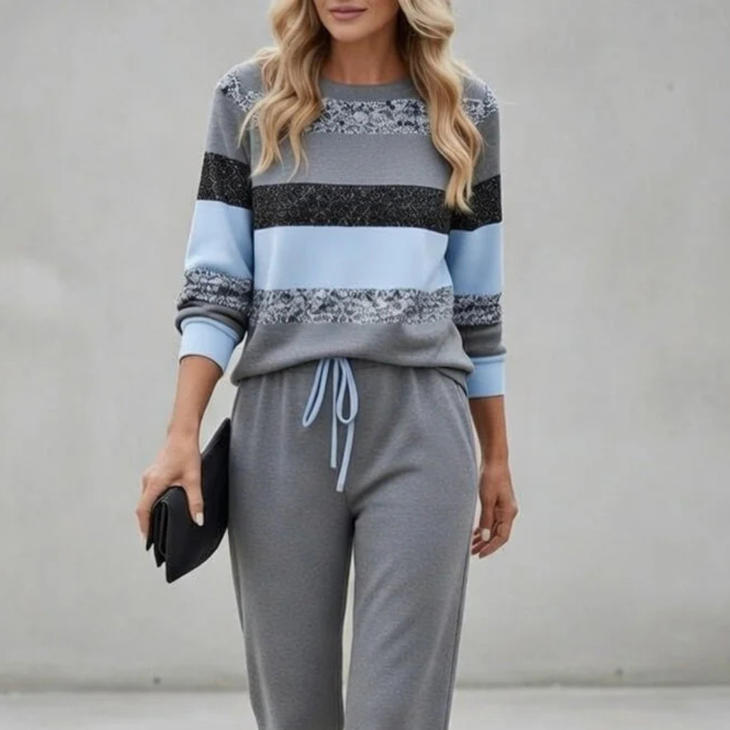 Natalia Zofia | Striped tracksuit set