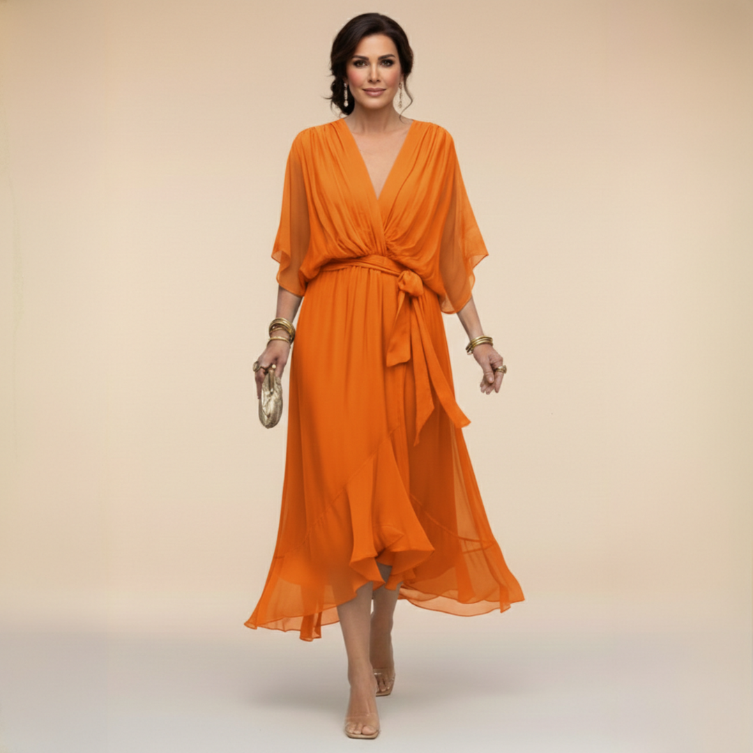 Paula | Elegancka sukienka z paskiem