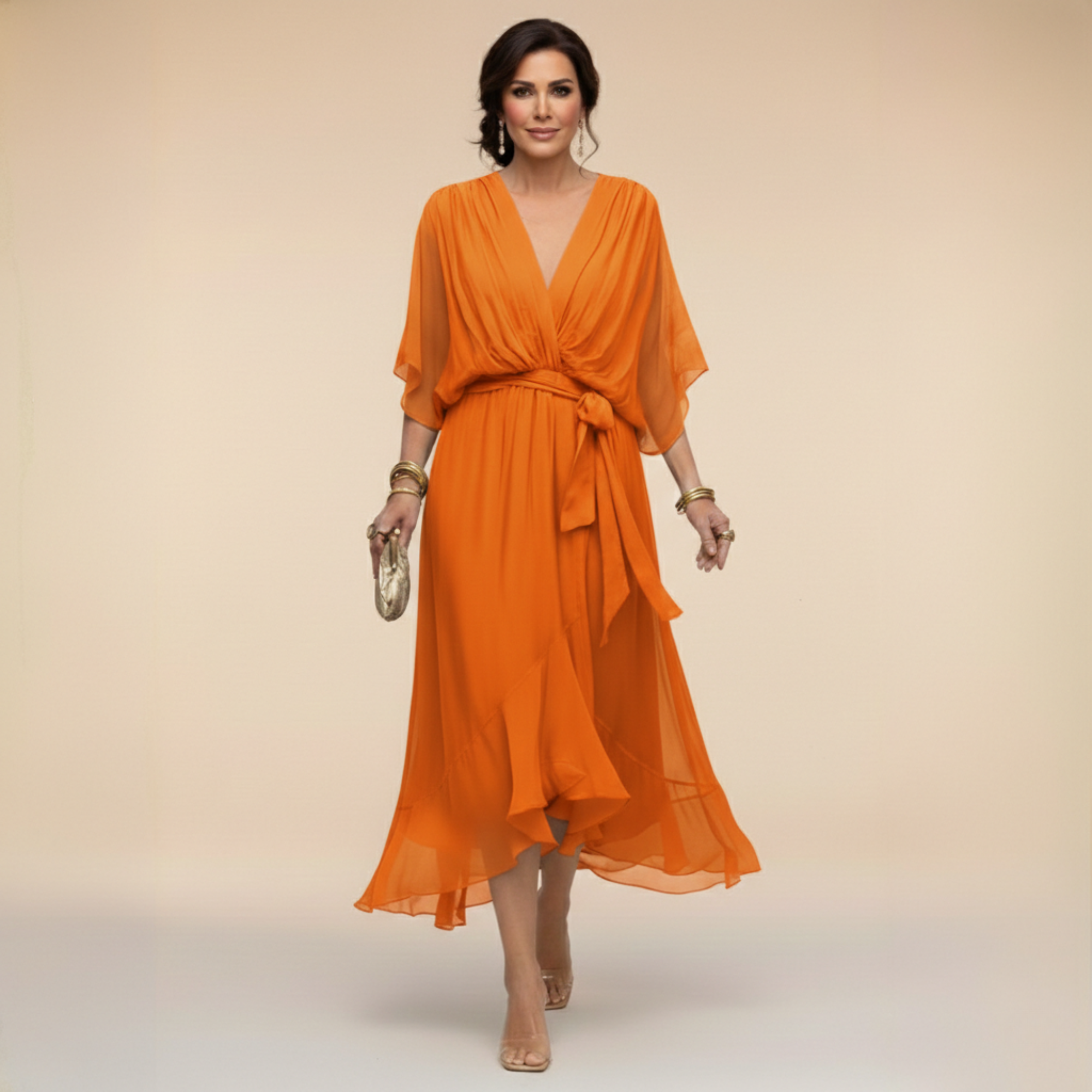 Natalia Zofia | Elegant belted dress
