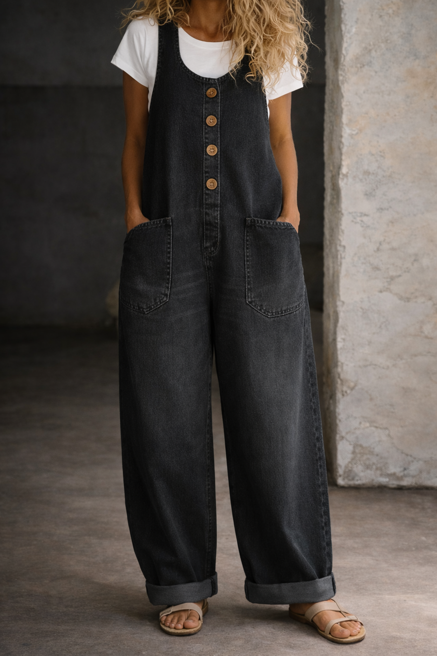 Bethany | Vintage Bawełniane Ogrodniczki