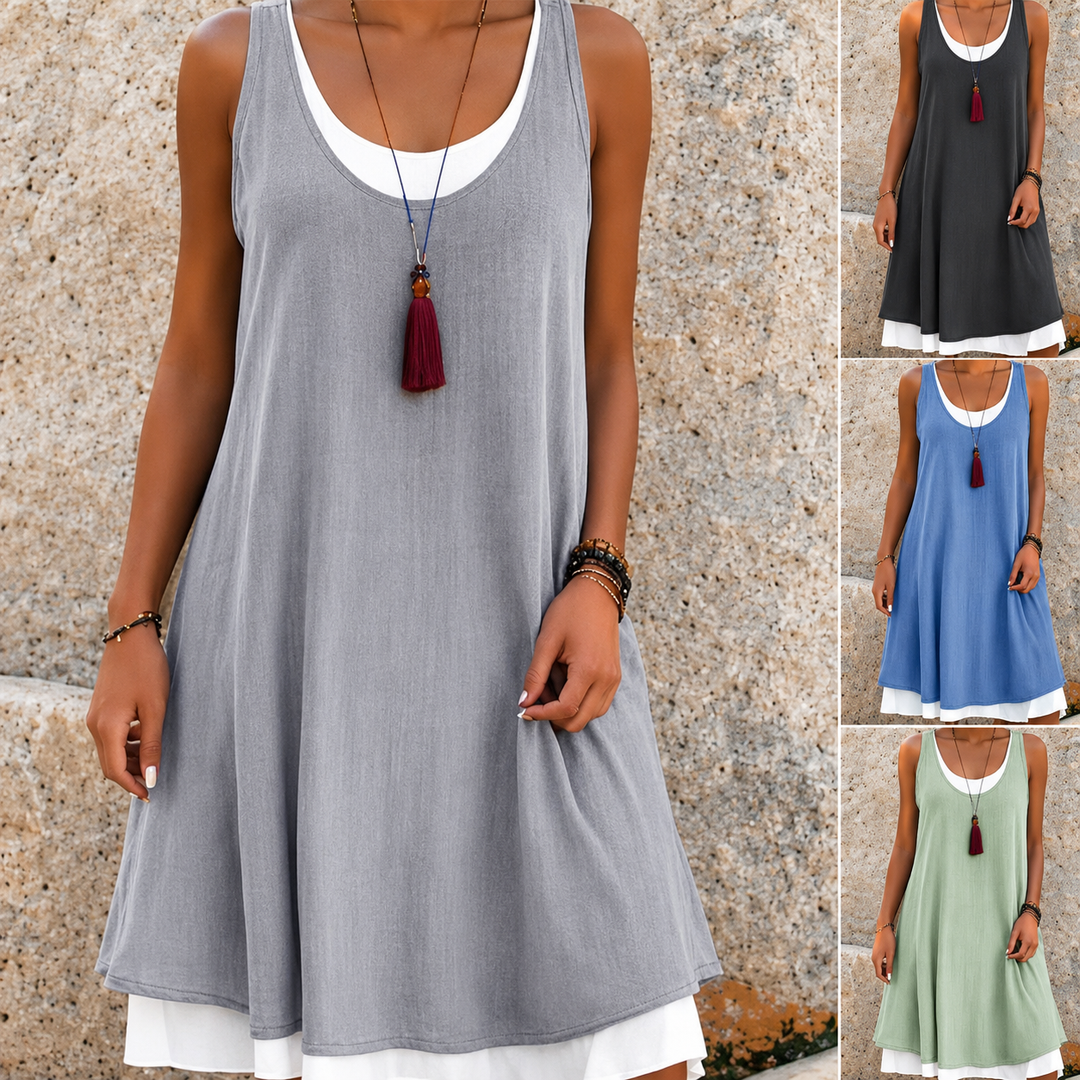 Klara | Luźna sukienka tank top 2 w 1