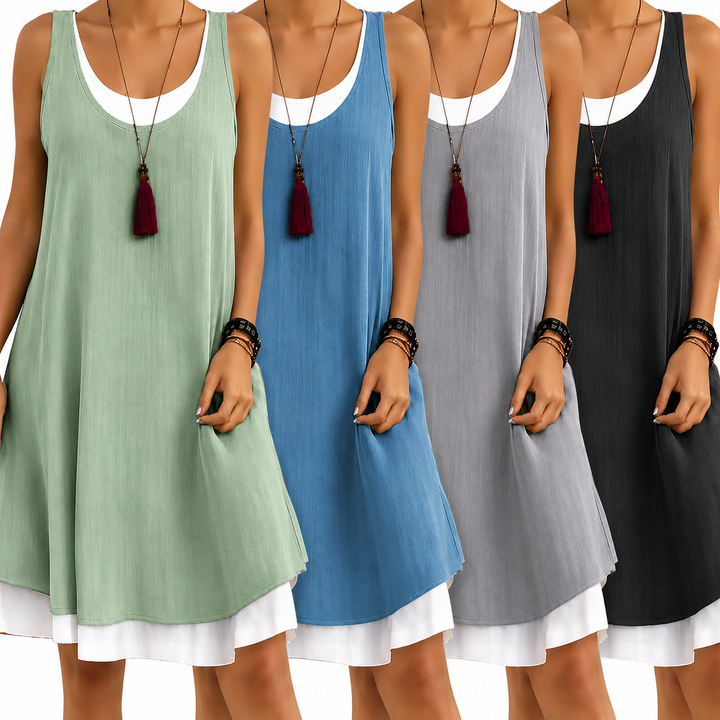 Klara | Luźna sukienka tank top 2 w 1