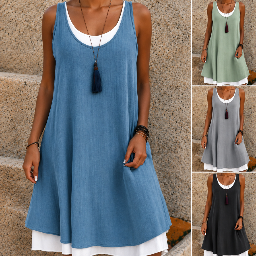 Klara | Luźna sukienka tank top 2 w 1