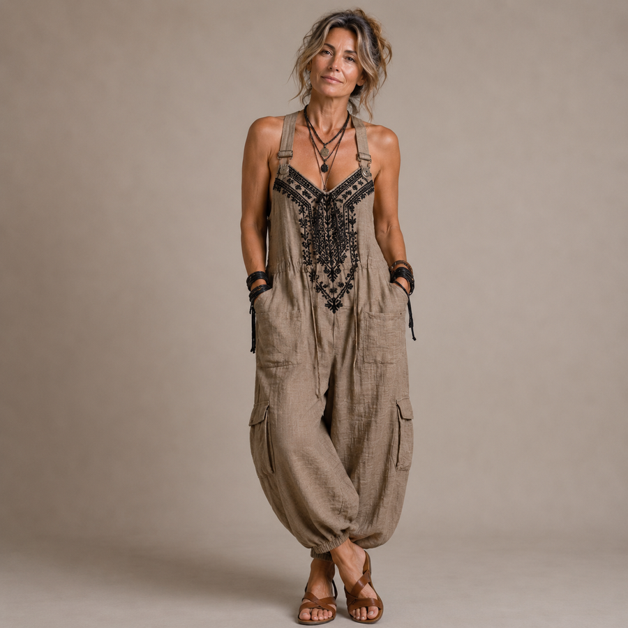 Erminilde | Kombinezon boho haftowany