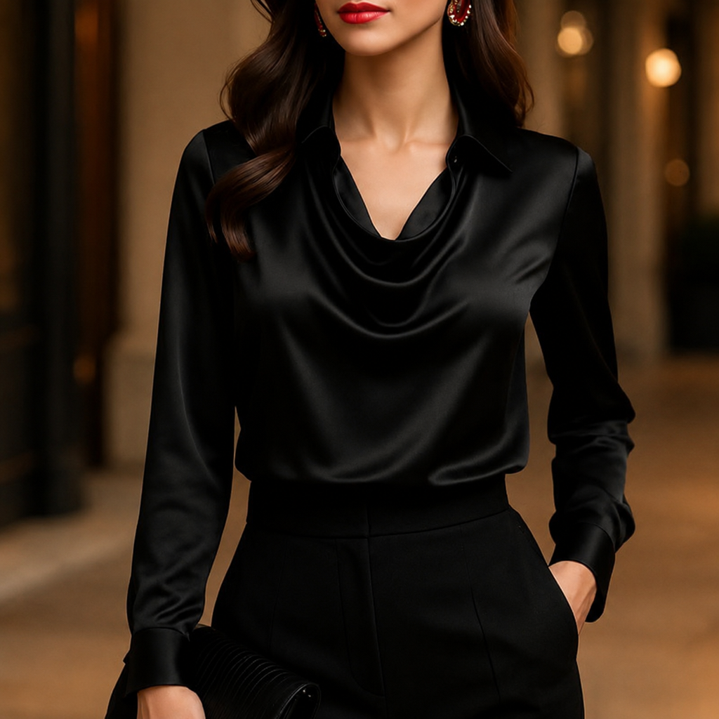 Natalia Zofia | Rosela Biała bluzka z eleganckim drapowaniem