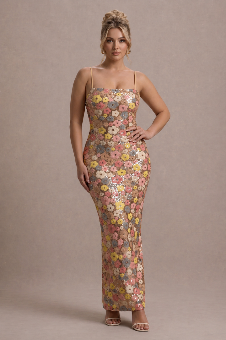 Flora | Sukienka z kwiatami maxi
