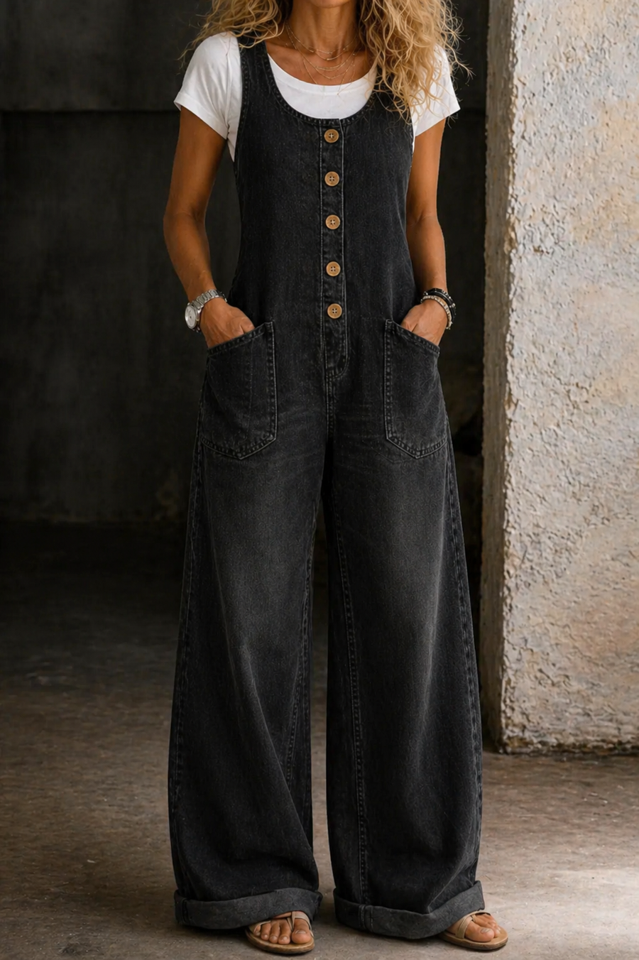 Bethany | Vintage Bawełniane Ogrodniczki