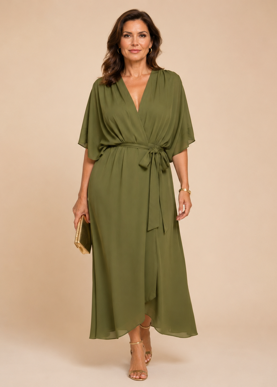 Paula | Elegancka sukienka z paskiem