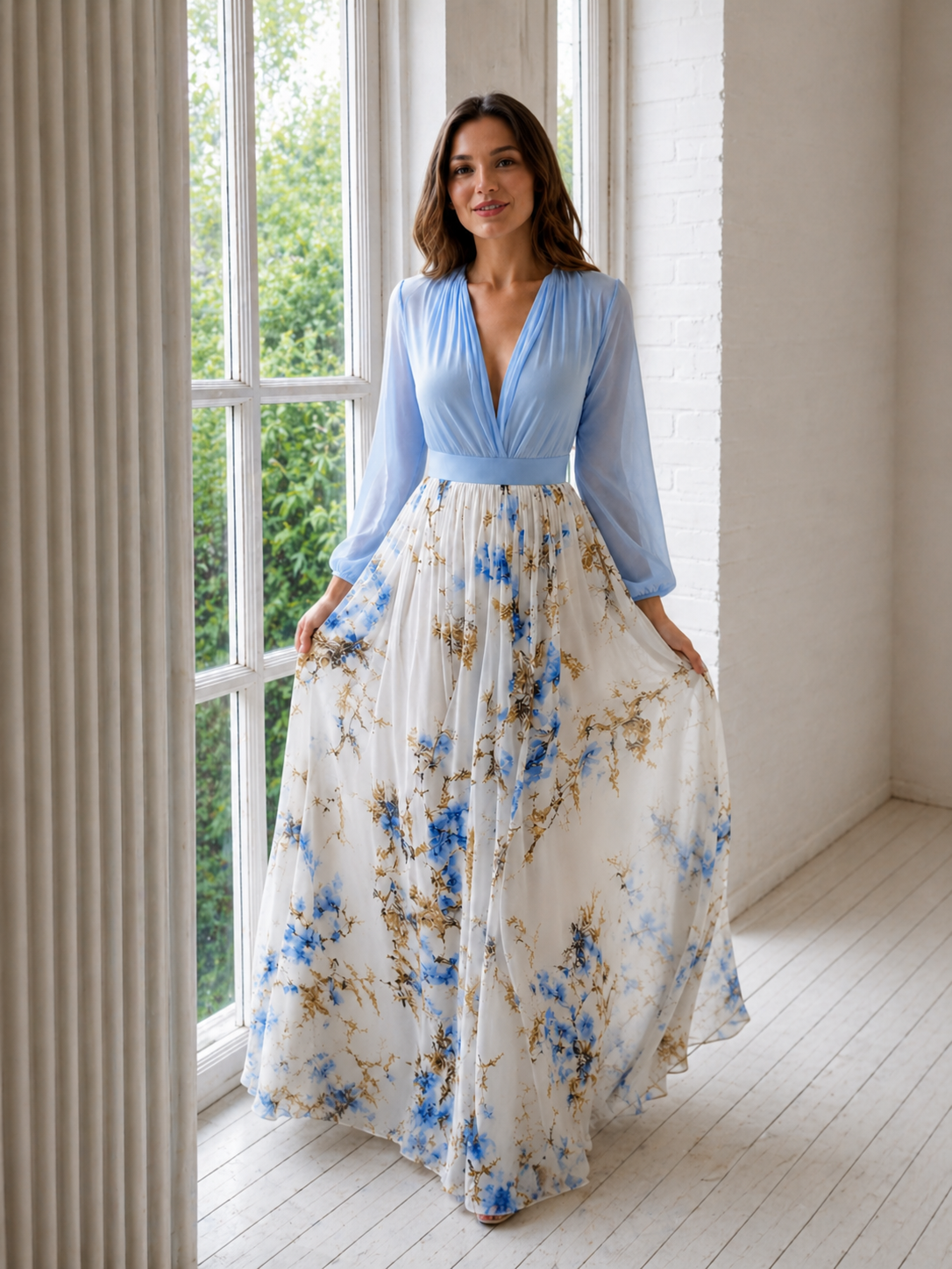 Natalia Zofia | Mia Long Floral Dress