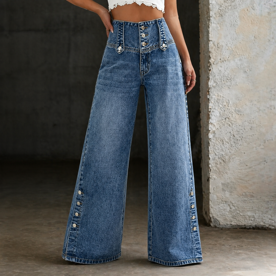 Mia | High Waisted Ripped Jeans
