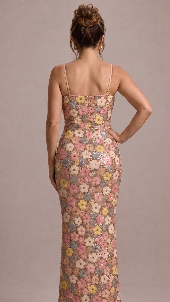 Flora | Sukienka z kwiatami maxi
