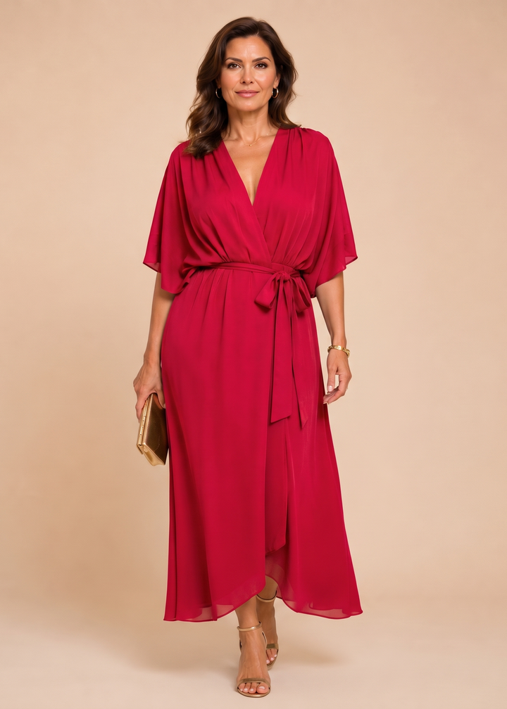 Paula | Elegancka sukienka z paskiem