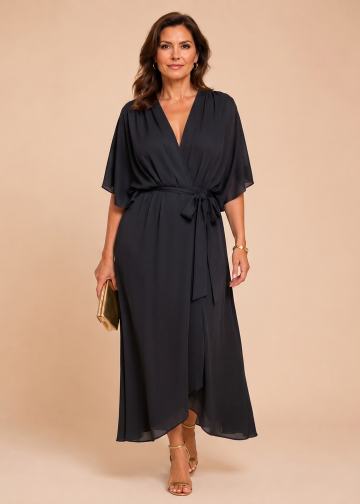 Paula | Elegancka sukienka z paskiem