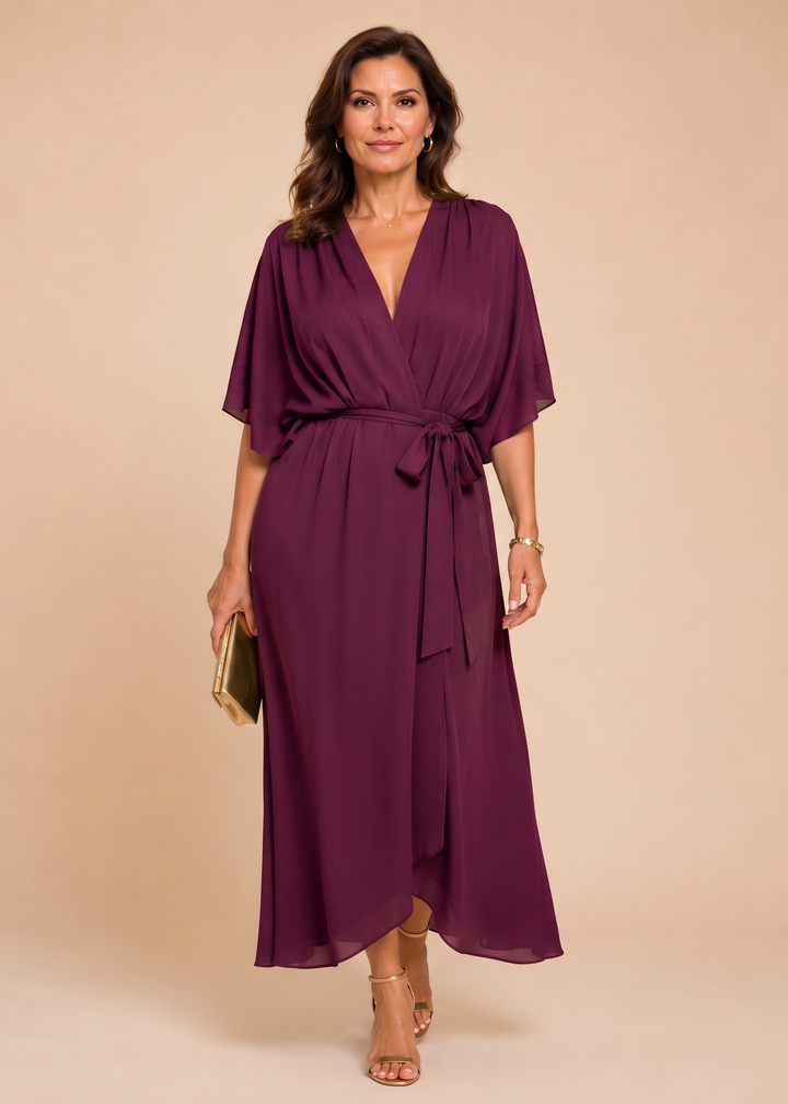 Paula | Elegancka sukienka z paskiem