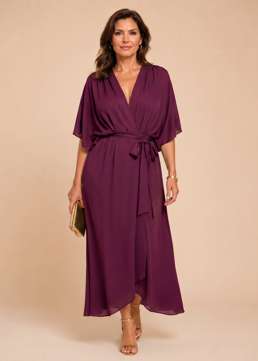 Paula | Elegancka sukienka z paskiem