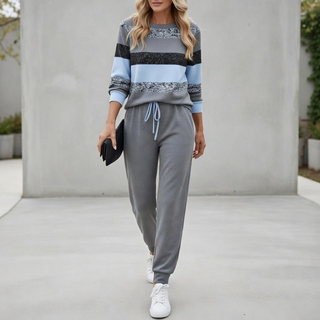 Natalia Zofia | Striped tracksuit set