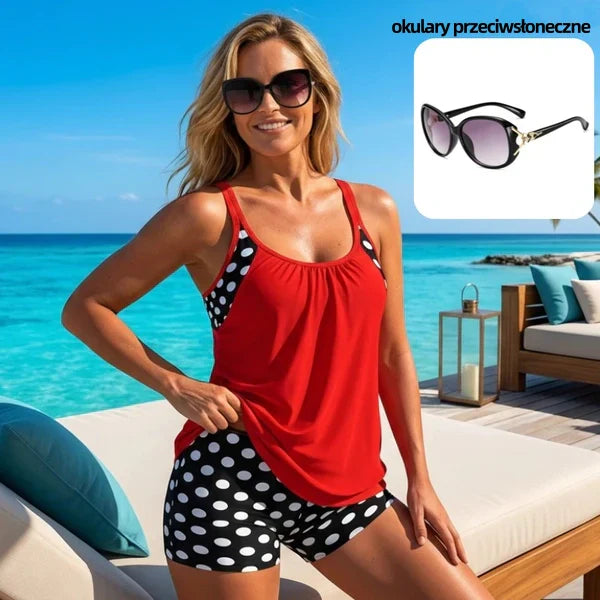 👙 Damski dwuczęściowy kostium kąpielowy w grochy