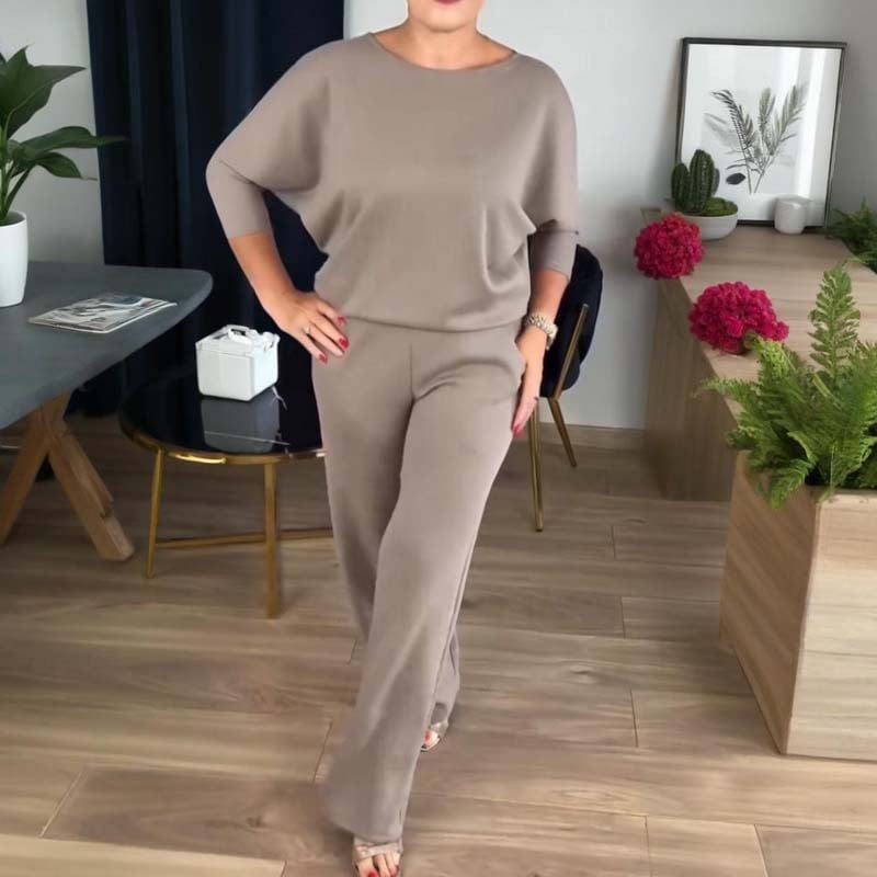 Natalia Zofia | Elegancki 3-częściowy zestaw zawierający długi kardigan, top i spodnie