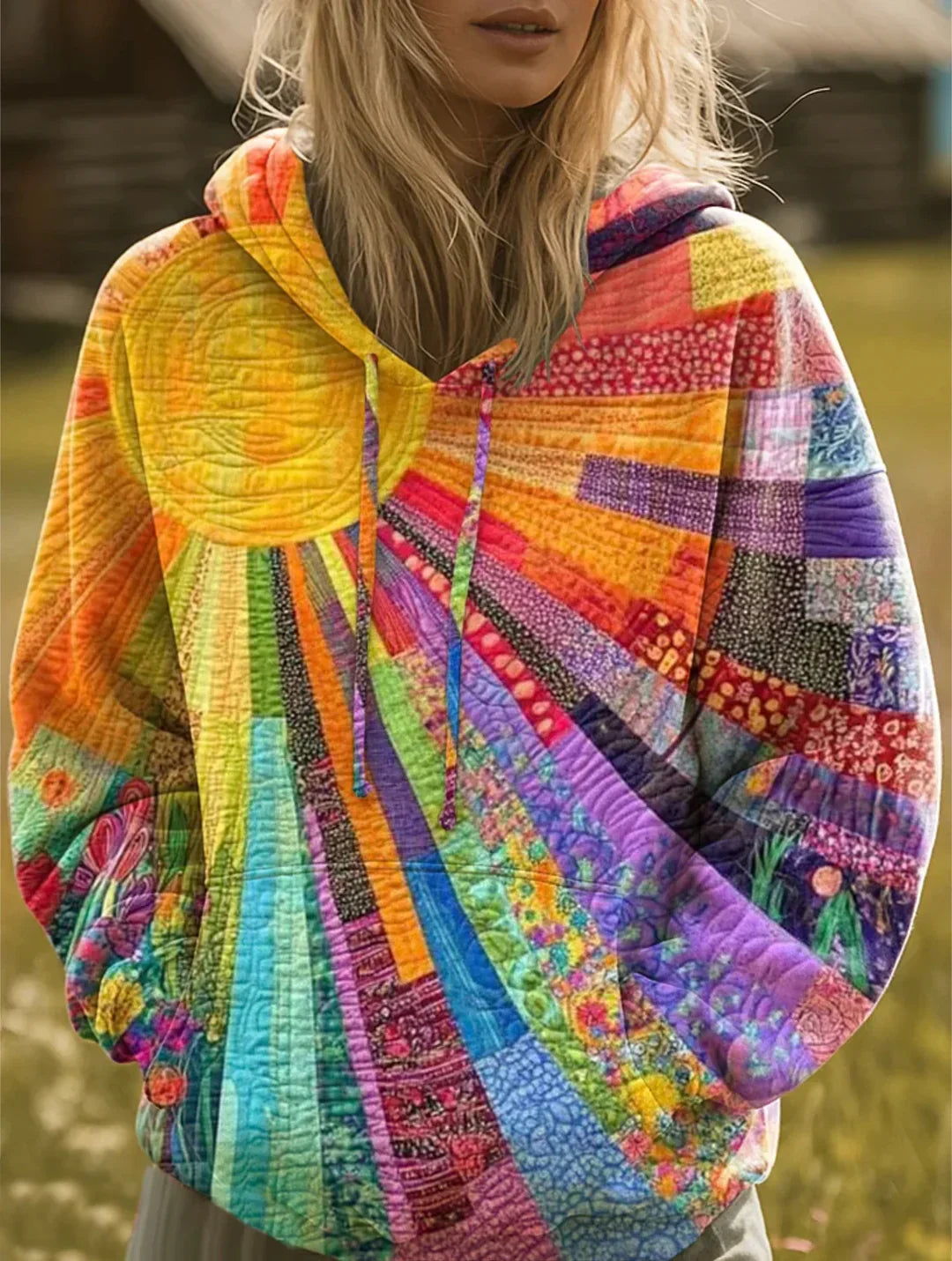 Natalia Zofia | Małgosia BLUZA BOHO Z KOLOROWYM WZOREM