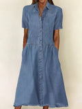 Carol | Jeans dress with short sleeves