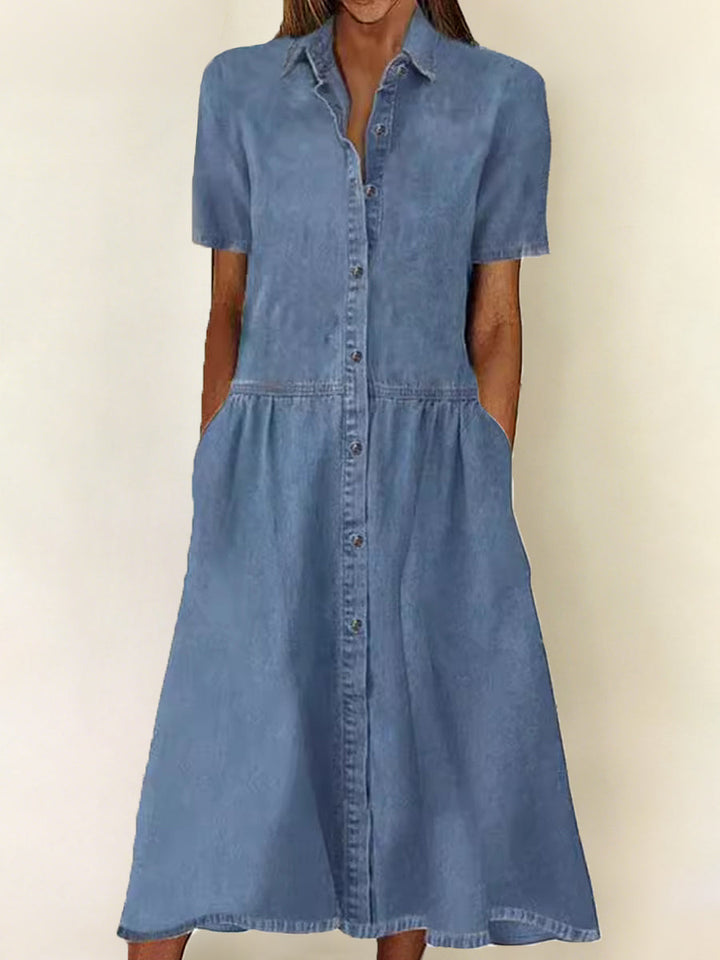 Carol | Jeans dress with short sleeves