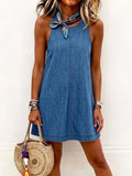 Nancy | Sleeveless Denim Mini Dress