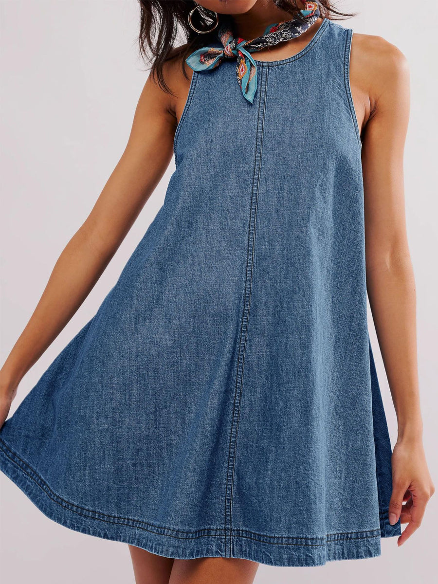 Nancy | Sleeveless Denim Mini Dress